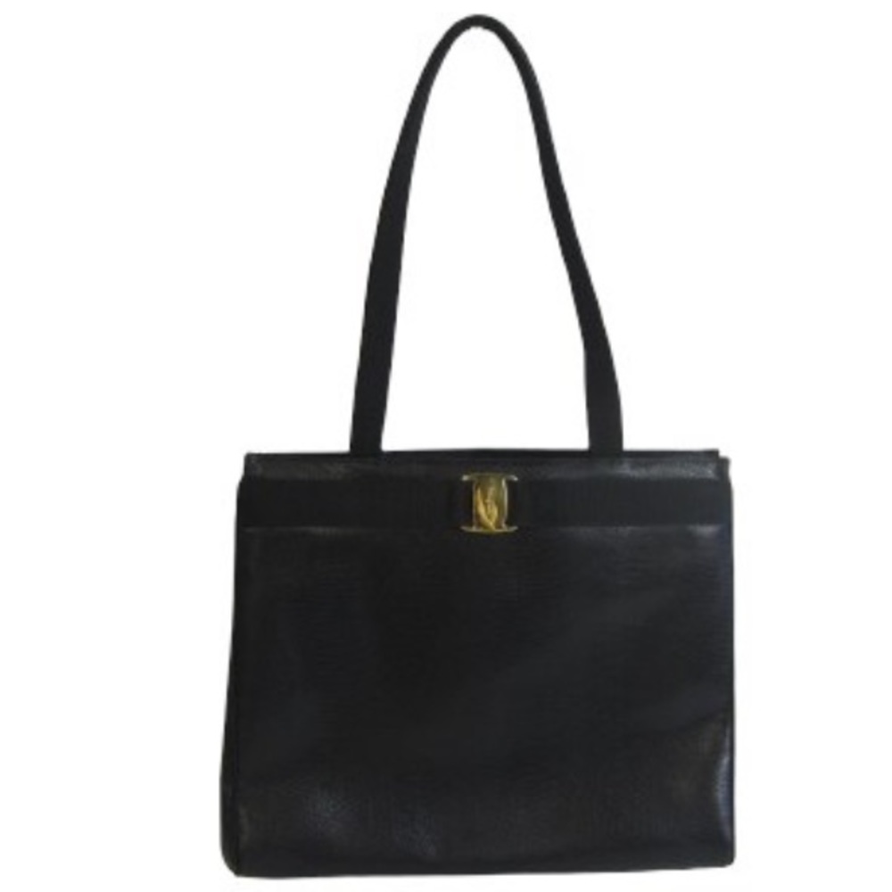 Salvatore Ferragamo Lizard Embossed Vara Shopper Bag